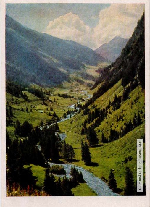 Tauerntal bei Matrei mit Tunispitze (Osttirol) - 1953