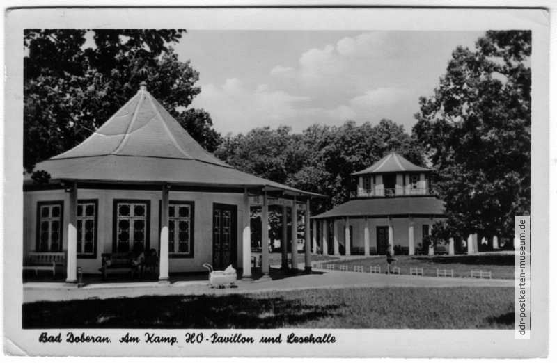 Am Kamp, HO-Pavillon (Weißer Pavillon) und Lesehalle - 1956