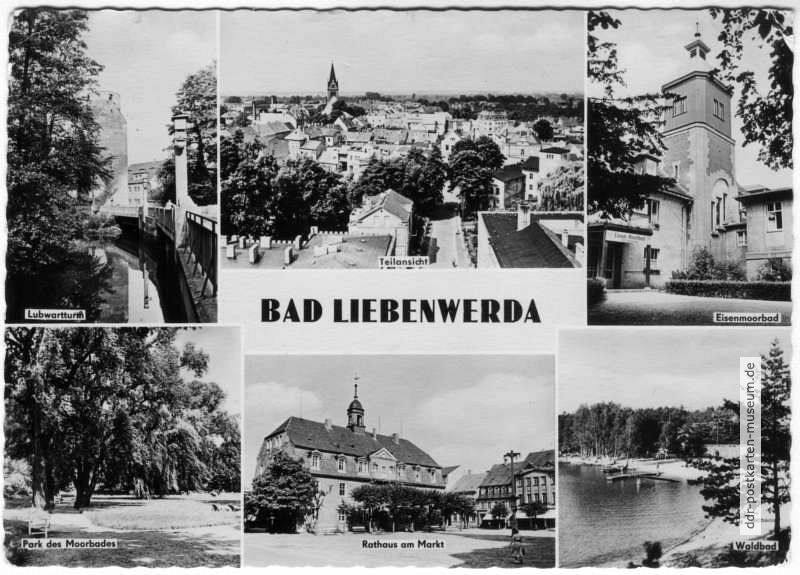 Lubwartturm, Eisenmoorbad, Park, Rathaus, Waldbad - 1962