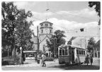Ossietzky-Platz mit Friedenskirche, Straßenbahn Linie 46 - 1961