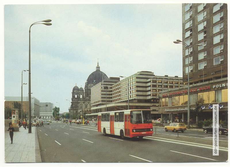 Karl-Liebknecht-Straße, Palasthotel, Bus Linie 57 - 1987