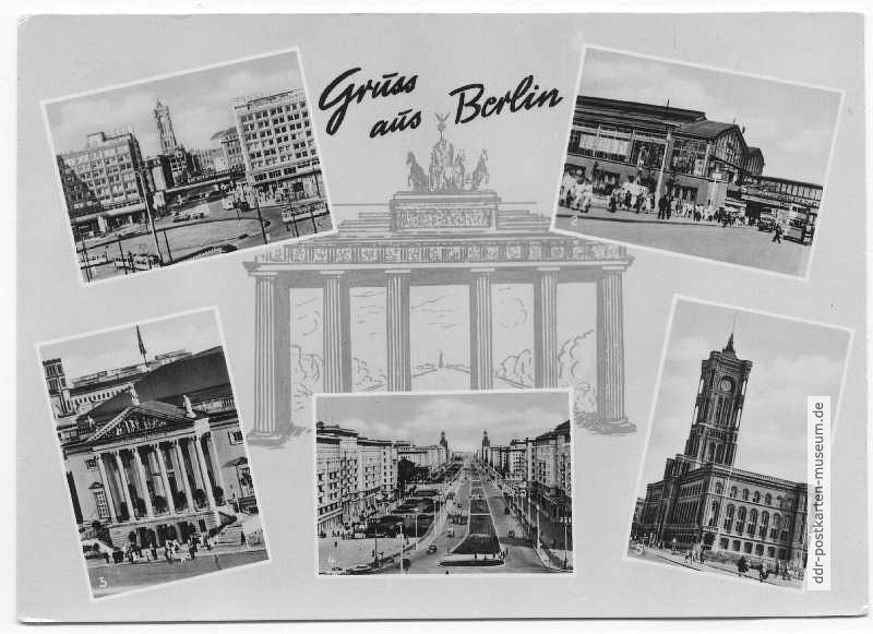 Gruß aus Berlin, Brandenburger Tor - 1958