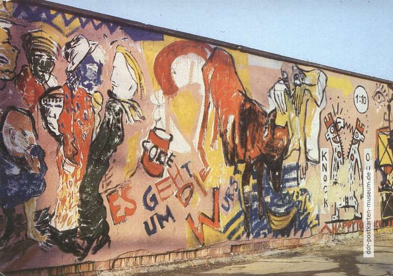 Graffity auf der Westseite der Berliner Mauer - 1990