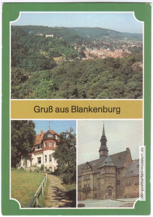 Blick vom Großvaterfelsen, Gaststätte "Großvater", Rathaus - 1987