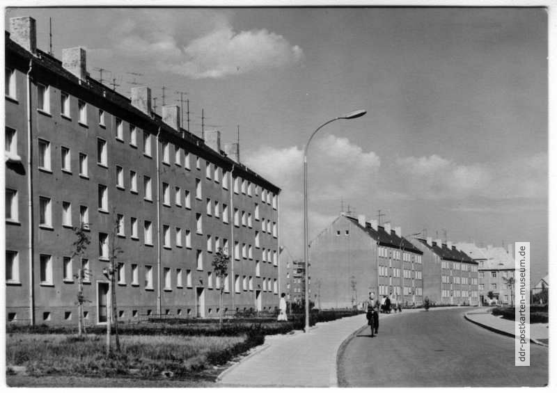 Delitzsch-Ost, Neubauten an der Mittelstraße - 1967