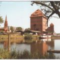 Blick zur Bartholomäuskirche und Speicher am Hafen - 1989