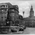 Roter Platz mit Schlegel-Brunnen vor dem Rathaus - 1958 / 1968