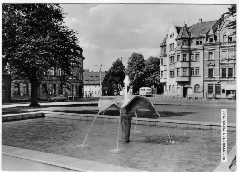 Springbrunnen auf dem Karl-Marx-Platz - 1970