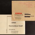 Drucksachen für Antwort an Konsum-Genossenschaft in Halle und an GENEX-Geschenkdienst GmbH. - 1980 / 1975