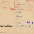 Drucksache mit Benachrichtigung für Lieferung eines Elektro-Kohle-Herdes in Leipzig - 1978