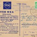 Drucksache vom VEB VEM in Woltersdorf an VEB Starkstrom-Anlagenbau in Berlin - 1988