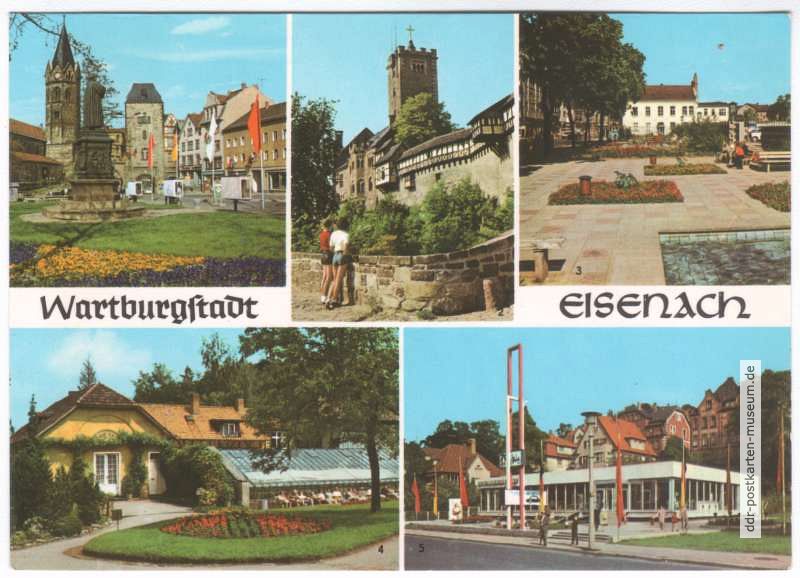Wartburgstadt Eisenach (Teehaus im Karthausgarten u. l.) - 1974