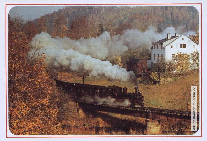 Preßnitztalbahn Wolkenstein-Jöhstadt im Preßnitztal - 1985