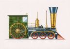 Amerikanische Schnellzug-Lokomotive von 1848