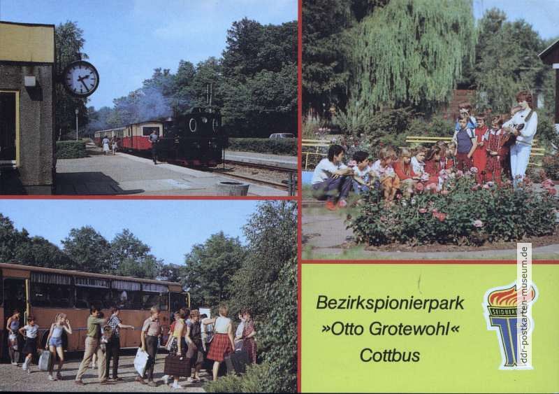 Pioniereisenbahn im Pionierpatk "Otto Grotewohl" in Cottbus - 1988