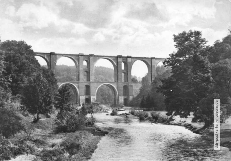 Elstertalbrücke im Vogtland, Länge 280 m - 1958