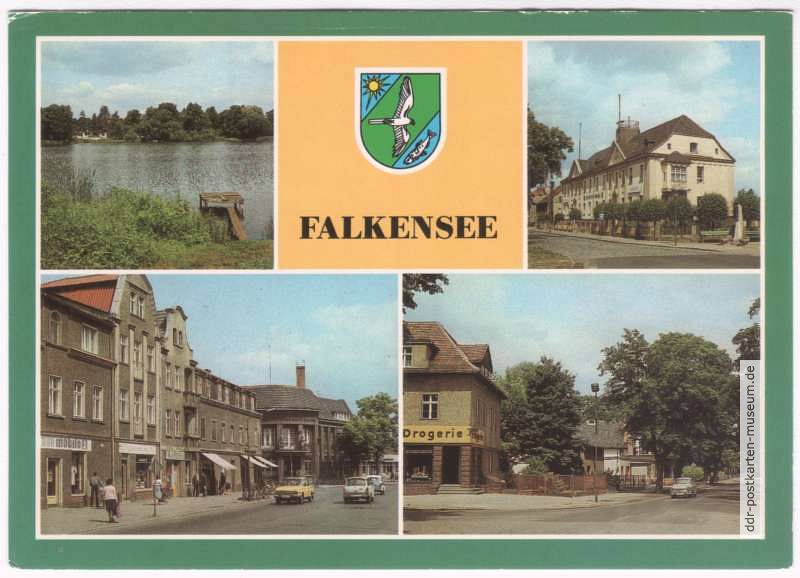 Falkenhagener See, Rathaus, Straße der Jugend, Karl-Marx-Straße - 1986