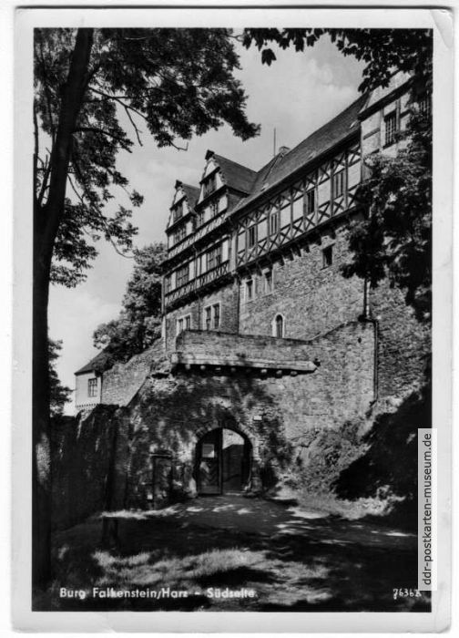 Burg Falkenstein, Eingang an der Südseite (vor Restaurierung) - 1957
