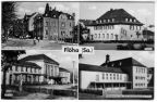 Rathaus, Postamt, Bahnhof, Lehrkombinat des VEB Baumwollspinnerei - 1965