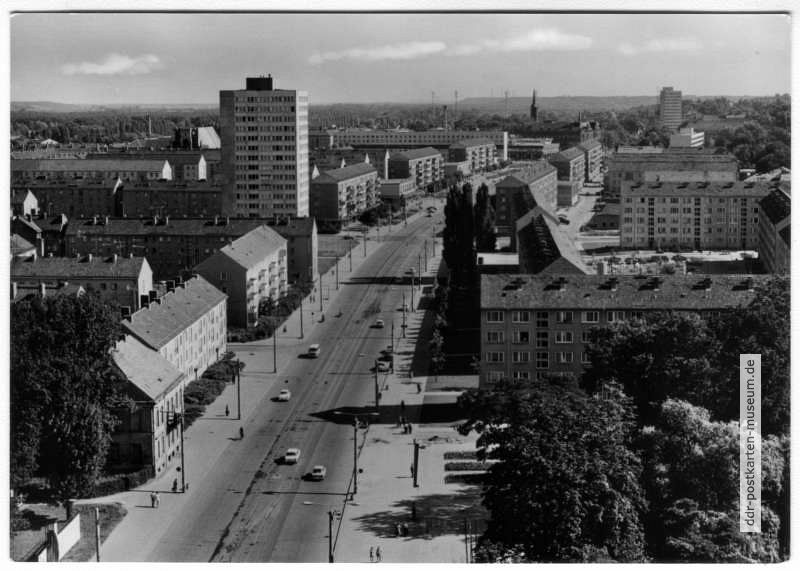 Karl-Marx-Straße, Hochhaus und Neubauten - 1972