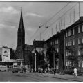 Bahnhofstraße mit Kirche - 1963