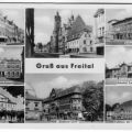 Gruß aus Freital mit Bahnhöfe Deuben und Potschappel - 1963