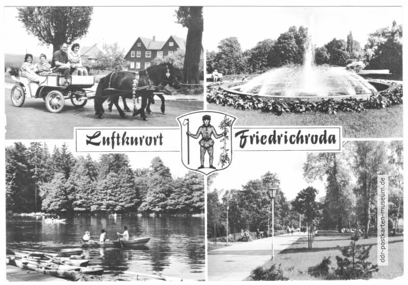 Kutschfahrt, Fontäne im Kurpark, Gondelteich, Puschkinpark