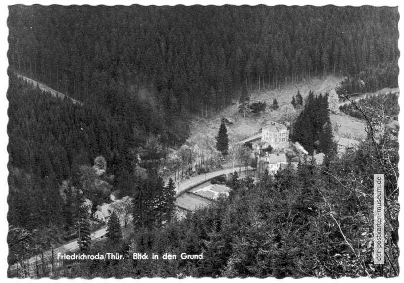 Blick in den Kühlen Grund mit Cafe "Waldschlößchen" - 1970