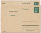 Ganzsachen P 53 von 1953 und P 57 a von 1954 - 10 Pfennig Wilhelm Pieck