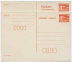 Ganzsache P 87 mit Frage- und Antwortkarte von 1986 - 25 Pfennig Berlin Zentrum