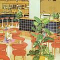 Warnemünde, Milch-Mokka-Eis-Bar im Hotel "Neptun" - 1976