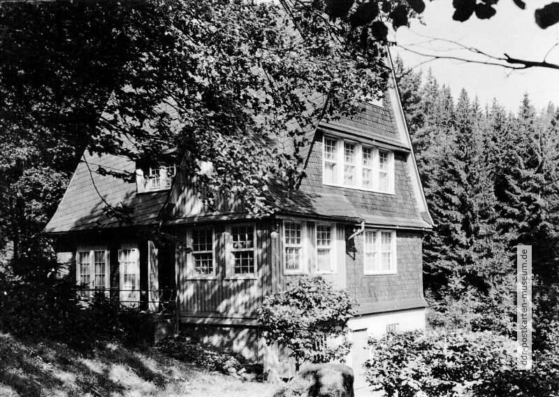 Großbreitenbach, FDGB-Erholungsheim "Haus Waldeck" im Ortsteil Finkenmühle - 1969