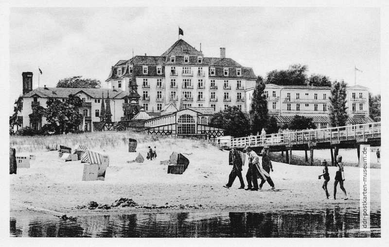 Heringsdorf, FDGB-Erholungsheim "Solidarität" mit Strand - 1953