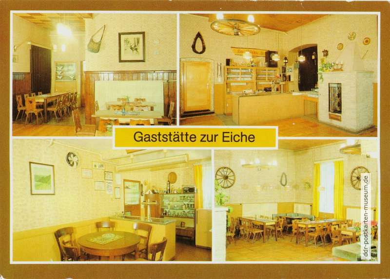 Krawinkel, Gaststätte "Zur Eiche" mit Saal, Gastraum und Klubraum - 1983