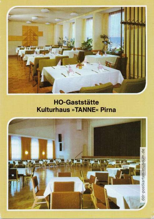 HO-Gaststätte im Kulturhaus "Tanne" in Pirna - 1987