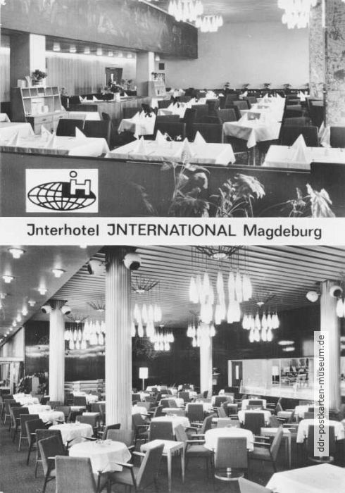 Magdeburg, Interhotel "International" mit Hotelrestaurant - 1978