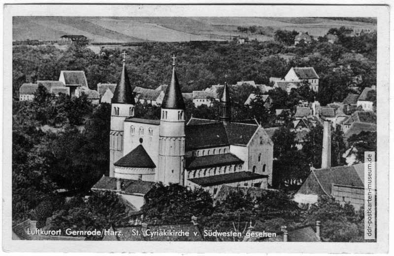 St. Cyriakikirche (Stiftskirche) von Südwesten gesehen - 1965
