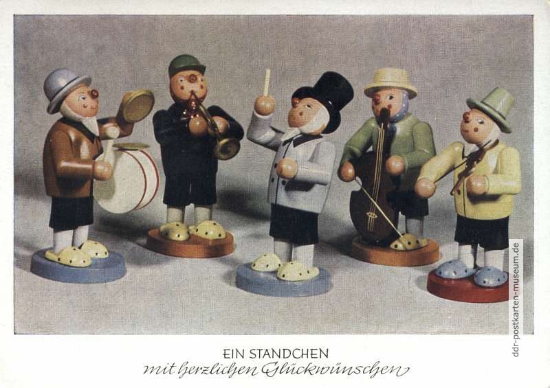 Grußkarte "Ein Ständchen mit herzlichen Grüßen" - 1951