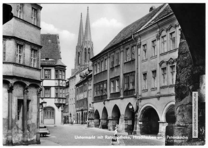 Untermarkt mit Hirschlauben und Peterskirche - 1979
