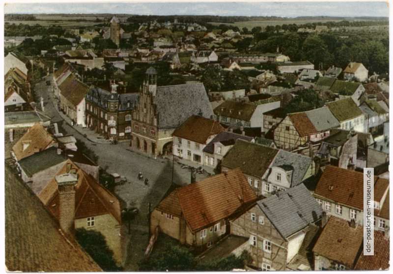 Blick über Grimmen vom Kirchturm - 1964