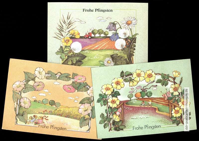 Karten-Serie "Frohe Pfingsten" - 1987