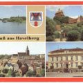 Havel, Blick zum Domberg, Teilansicht, Rathaus - 1984