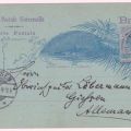 Ganzsachen-Postkarte mit Ansicht von Rio de Janeiro (Zuckerhut) um 1895
