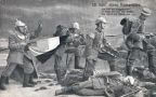 Poetische Darstellung einer Kriegsszene "Ich hatt` einen Kameraden" - 1914