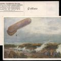 Spendenkarte mit Fesselballon, unsere Artilleriewirkung beobachtend - 1916
