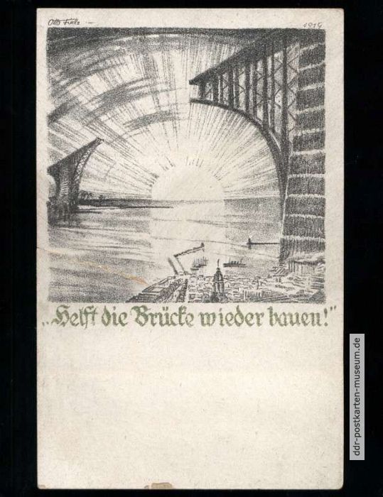 Spendenkarte der Rückwanderer-Hilfe "Zur Wiederaufrichtung deutscher Weltgeltung" - 1919