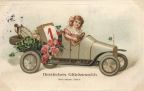 Deutsche Neujahrsgrußkarte mit Automobil - 1915 / 1920