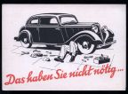 Werbekarte der Shell-AG Fahrzeugpflege - 1939