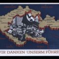 Propagandapostkarte nach Angliederung von Böhmen und Mähren ans Deutsche Reich - 1939