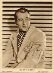 Autogramm-Postkarte mit gedruckter Unterschrift des amerikanischen Schauspieler Gary Cooper - 1950